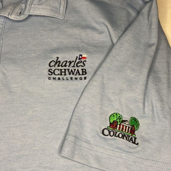 Travis Mathew Light Blue Shirt colonial patch men’s large - Picture 3 of 7